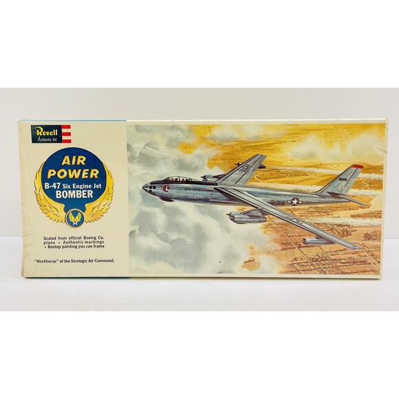 Revell B-47 Six Engine Jet Bomber Plastic Model Kit H-140:130 New Sealed - Picture 1 of 6